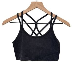 JoyLab Strappy Bralette in Black. Size S